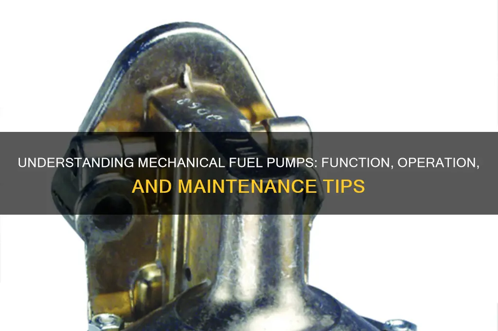 how does a mechanical fuel pump work