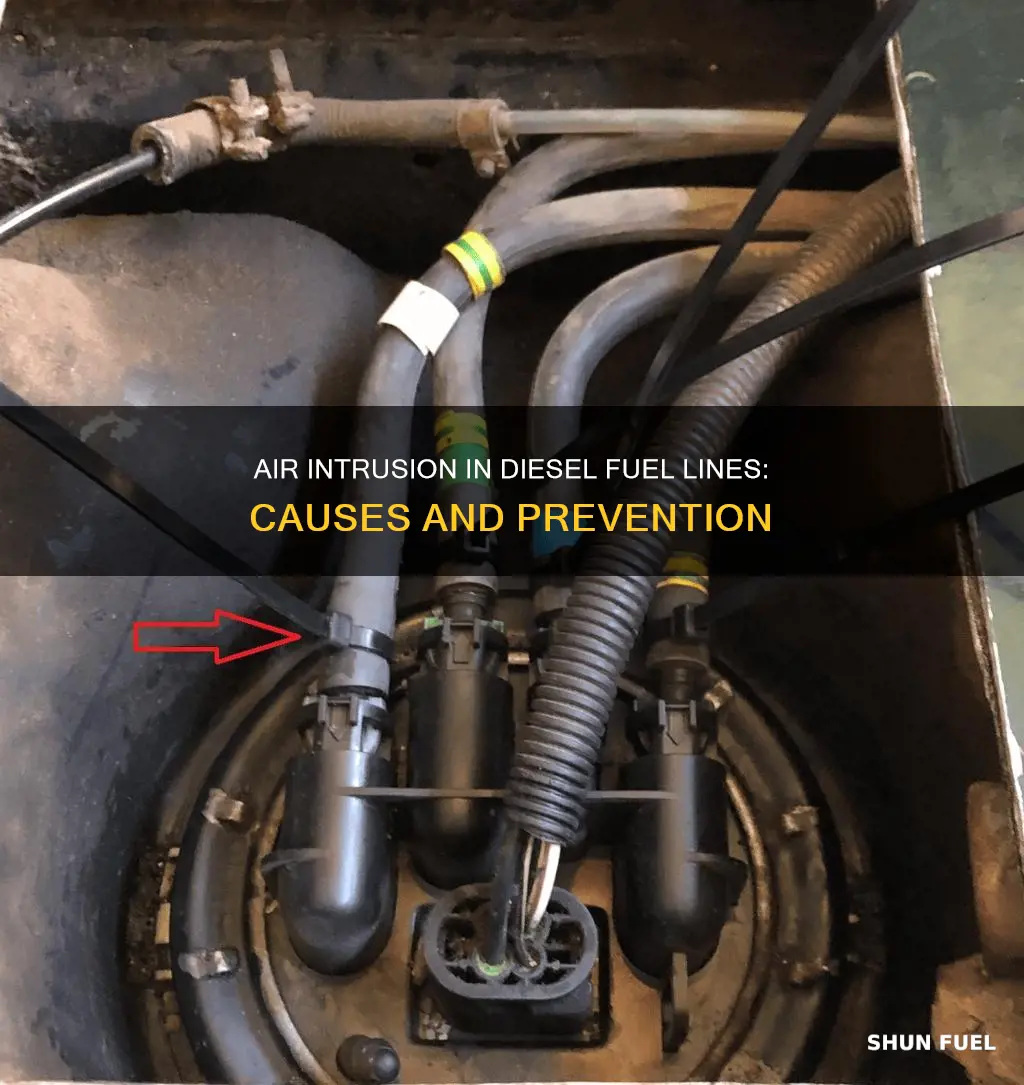 how does air get in diesel fuel line