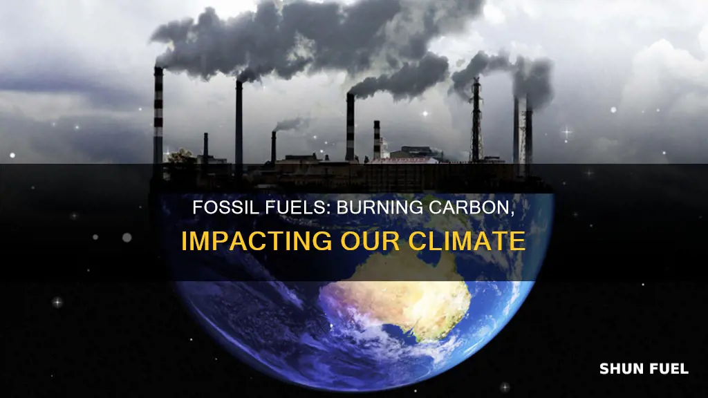 how does burning fossil fuels release carbon