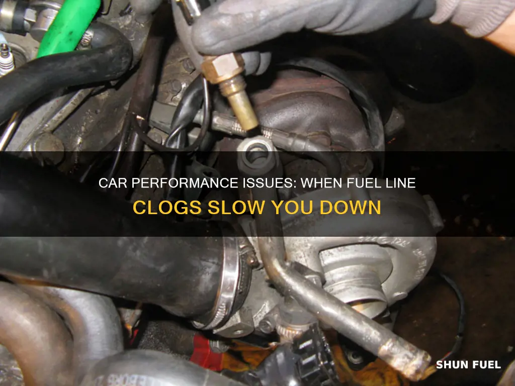 how does car act when fuel line is clogged