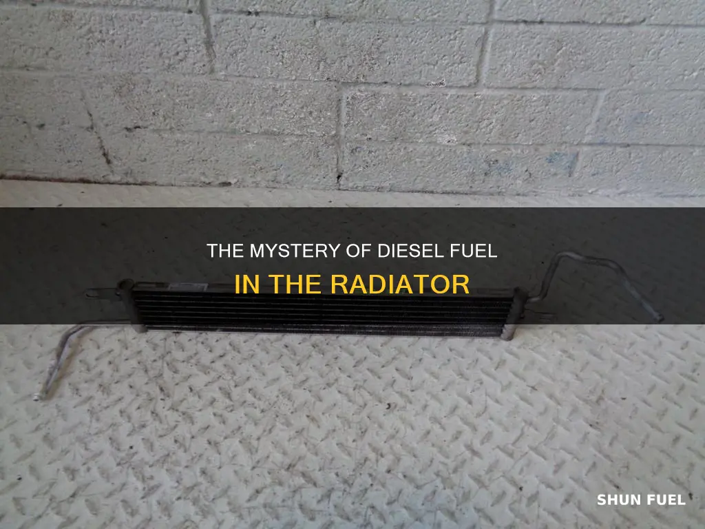 how does diesel fuel get in the radiator