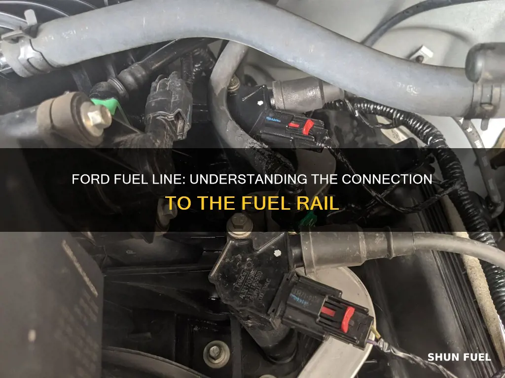 how does ford fuel line connect to fuel rail