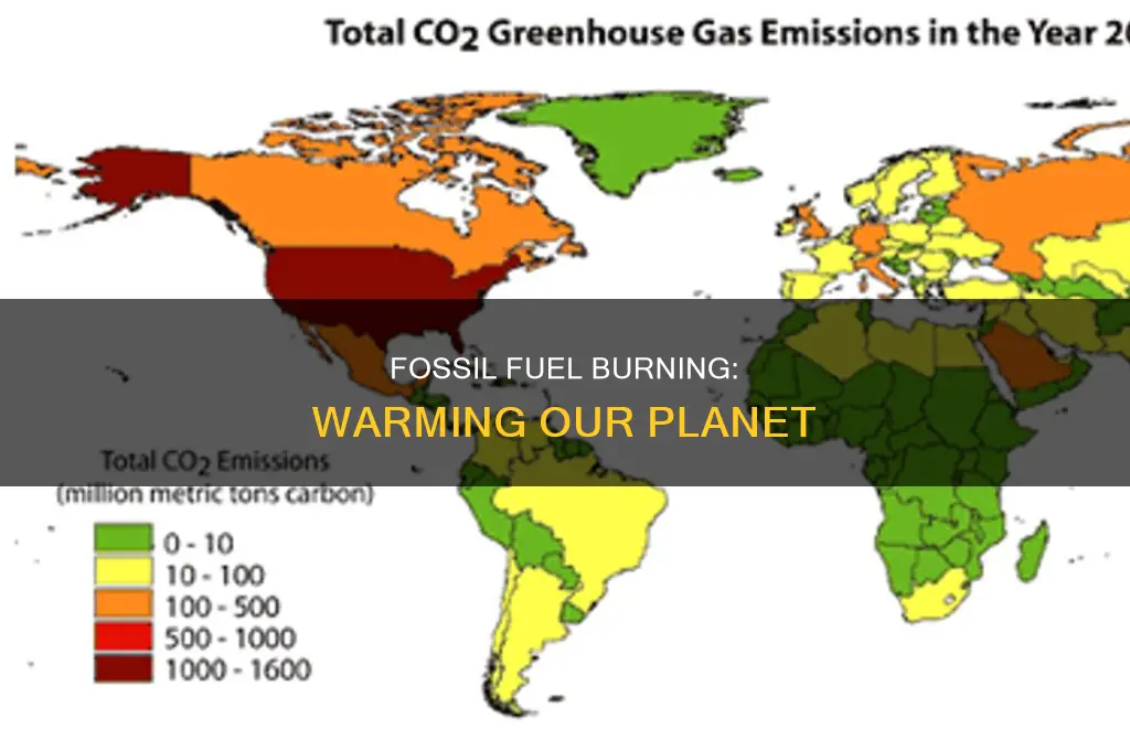 how does fossil fuel burning affect global worming