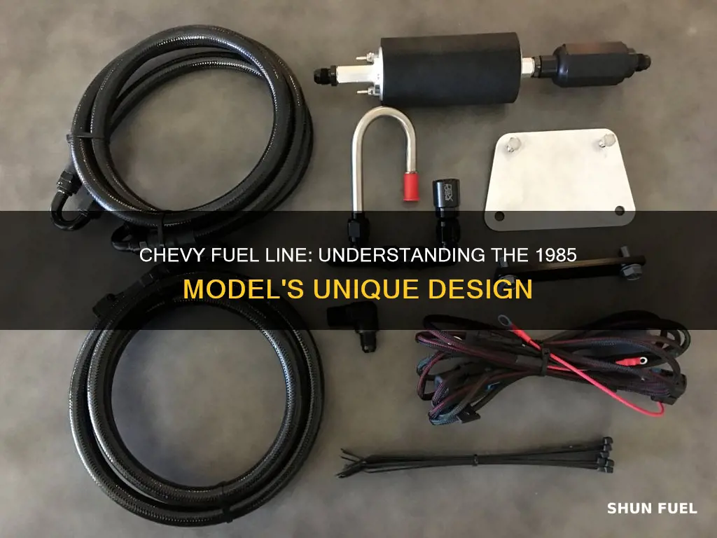 how does fuel line run along frame on 85 chevy