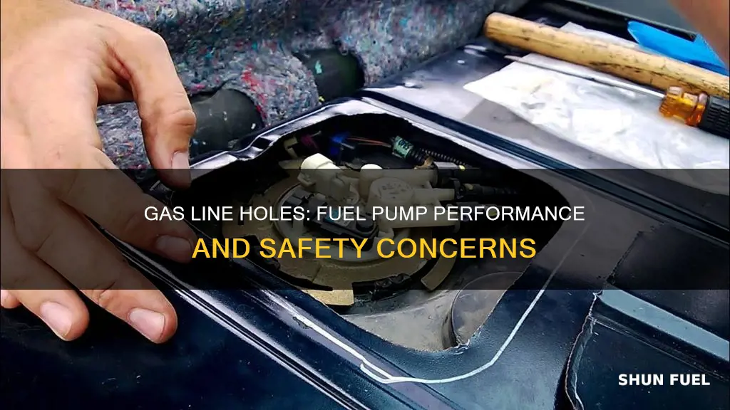 how does hole in gas line affect fuel pump