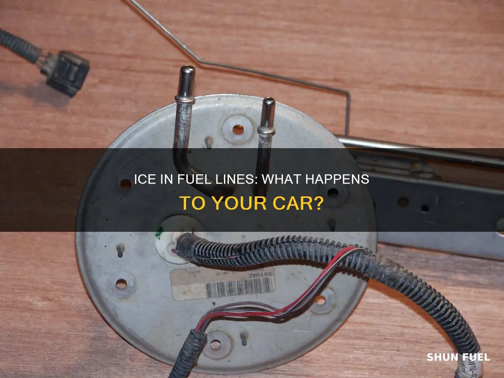 how does ice in fuel line affect cars