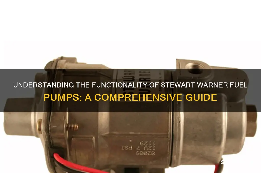 how does stewart warner fuel pump work