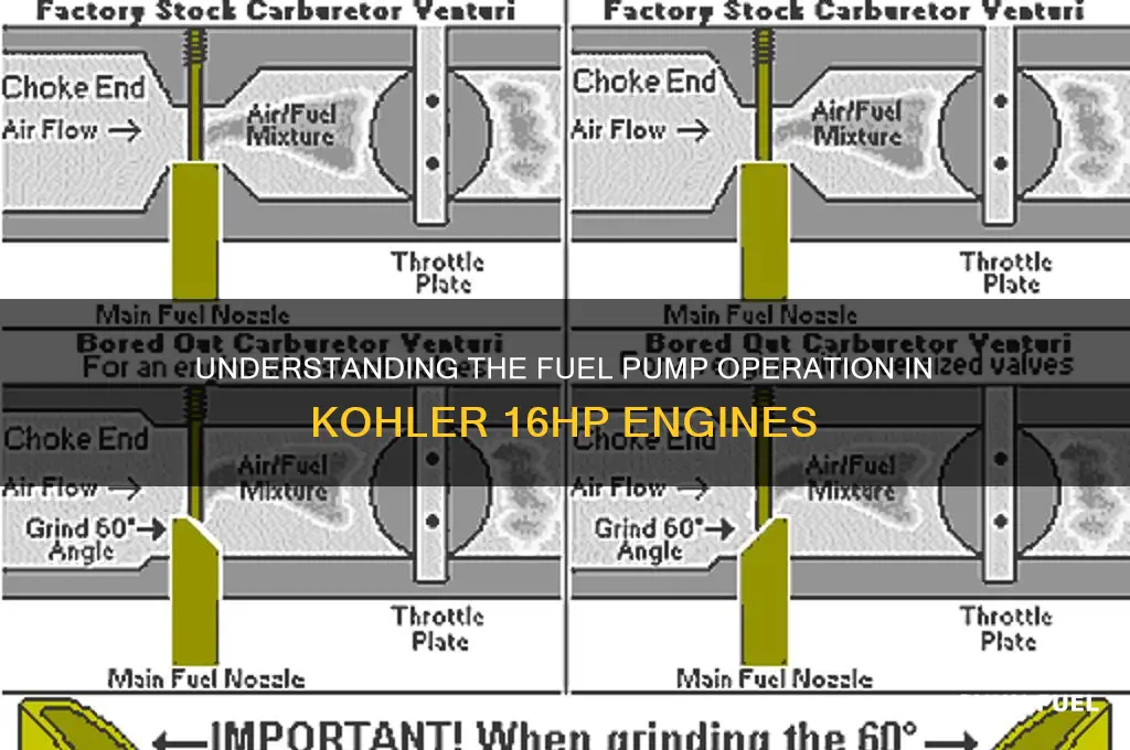 how does the fuel pump work on kohler 16hp engines