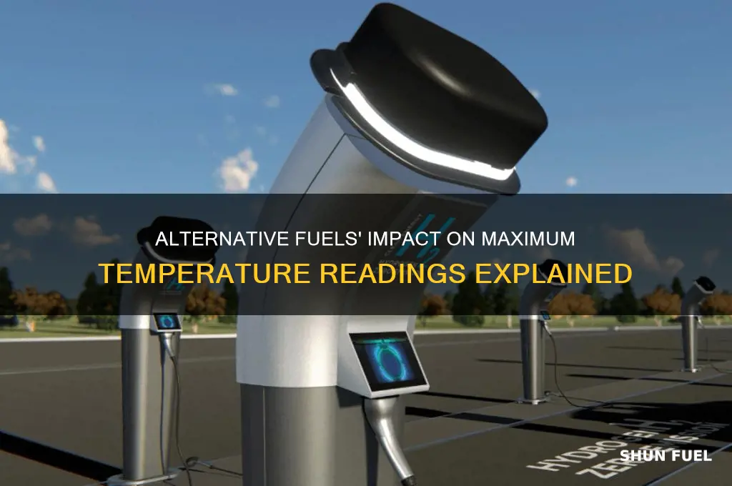 how does using alternative fuels affect the maximum temperature readings