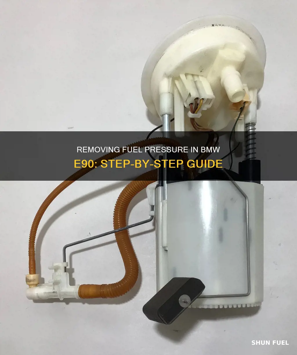 how e90 remove bmw fuel pressure