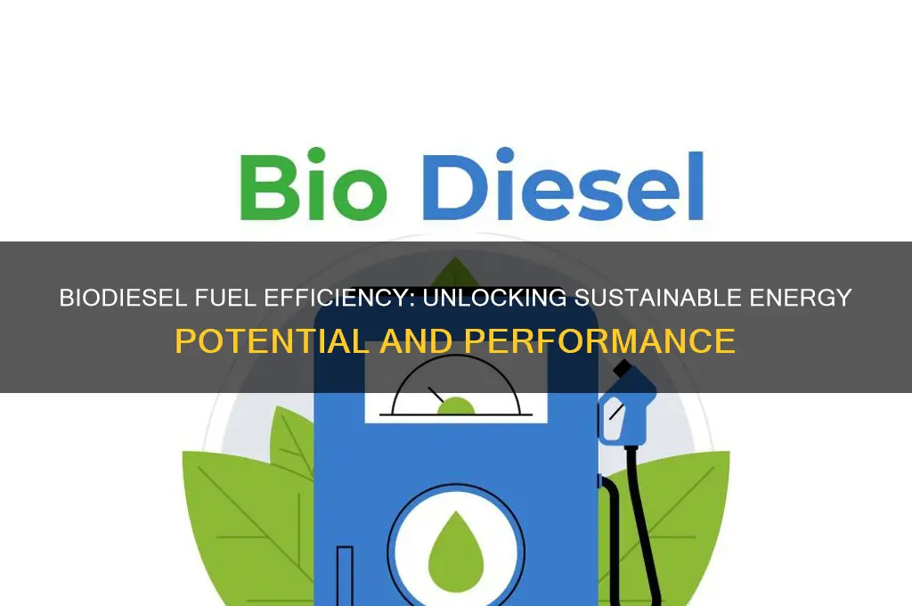 how efficient is biodiesel fuel