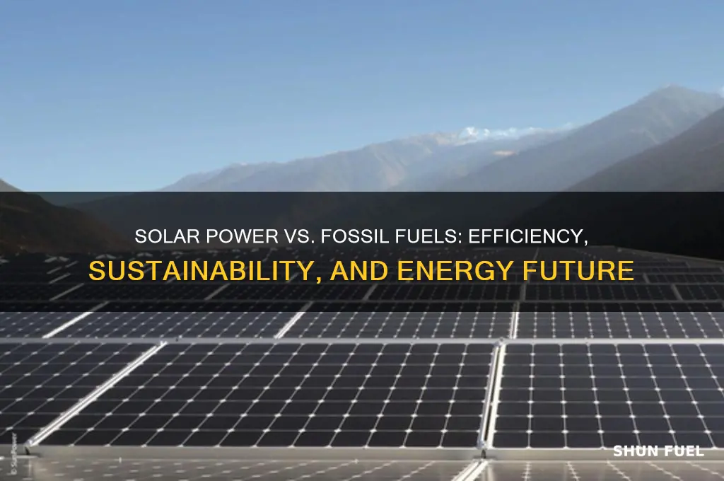 how efficient is solar power compared to fossil fuels