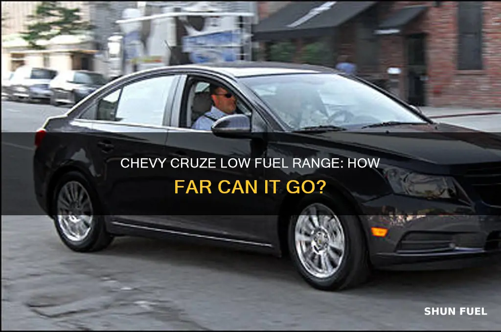 how far can a chevy cruze go on low fuel