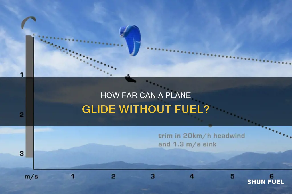how far can a plane glide without fuel