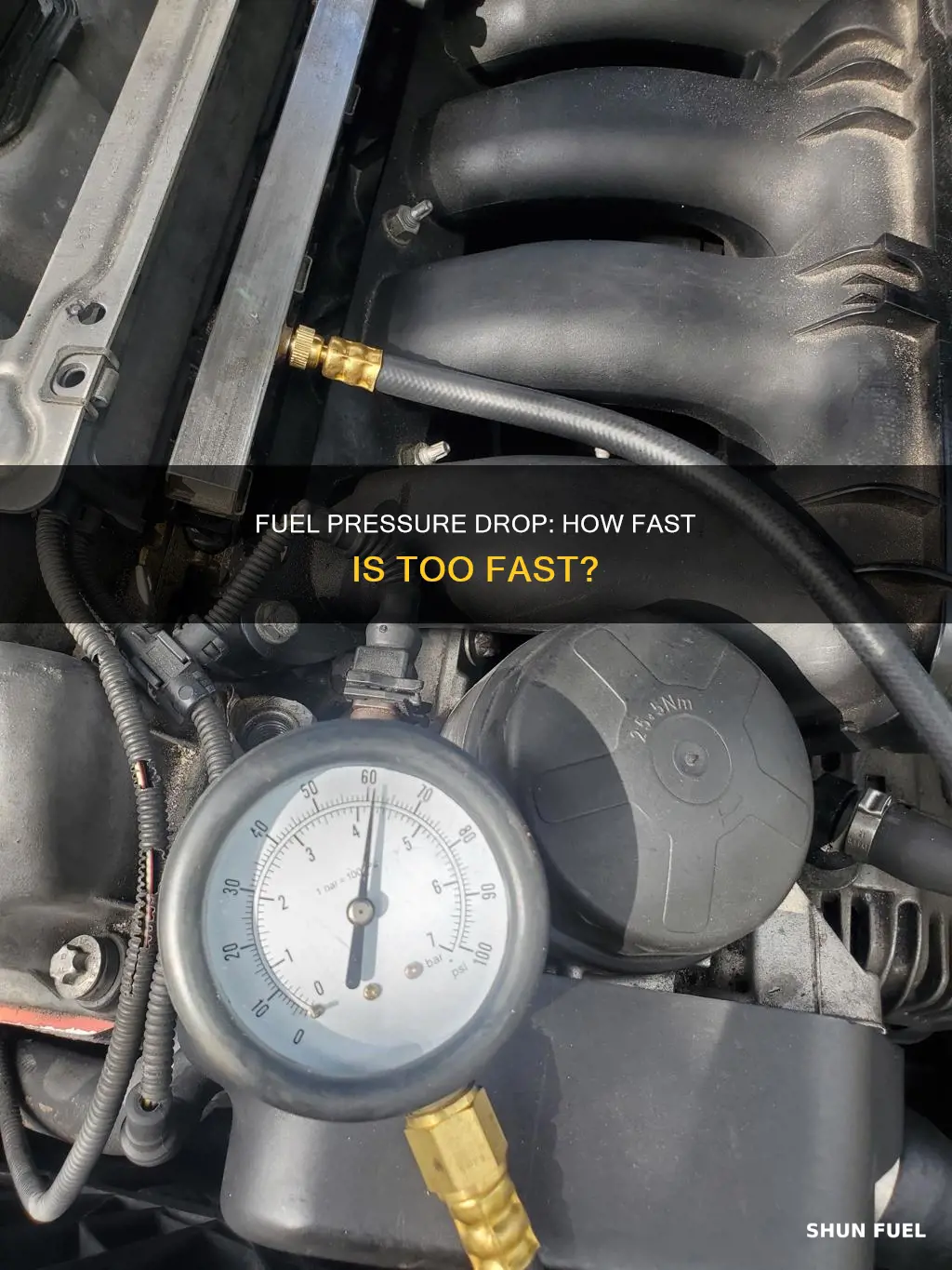 how fast should fuel pressure drop after turning off engine