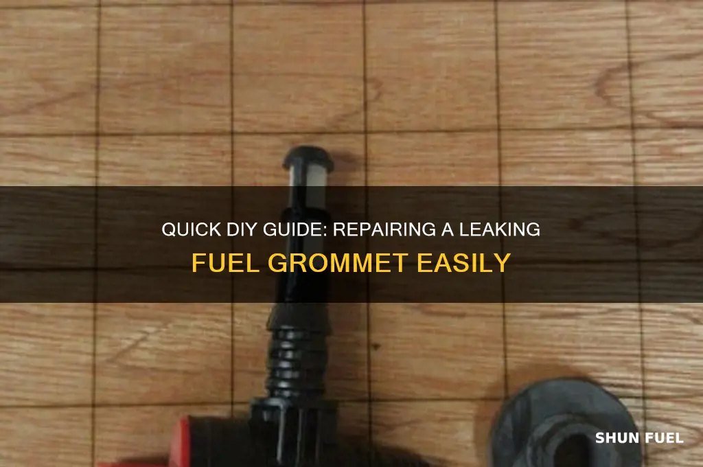 how fix leaking fuel grommet