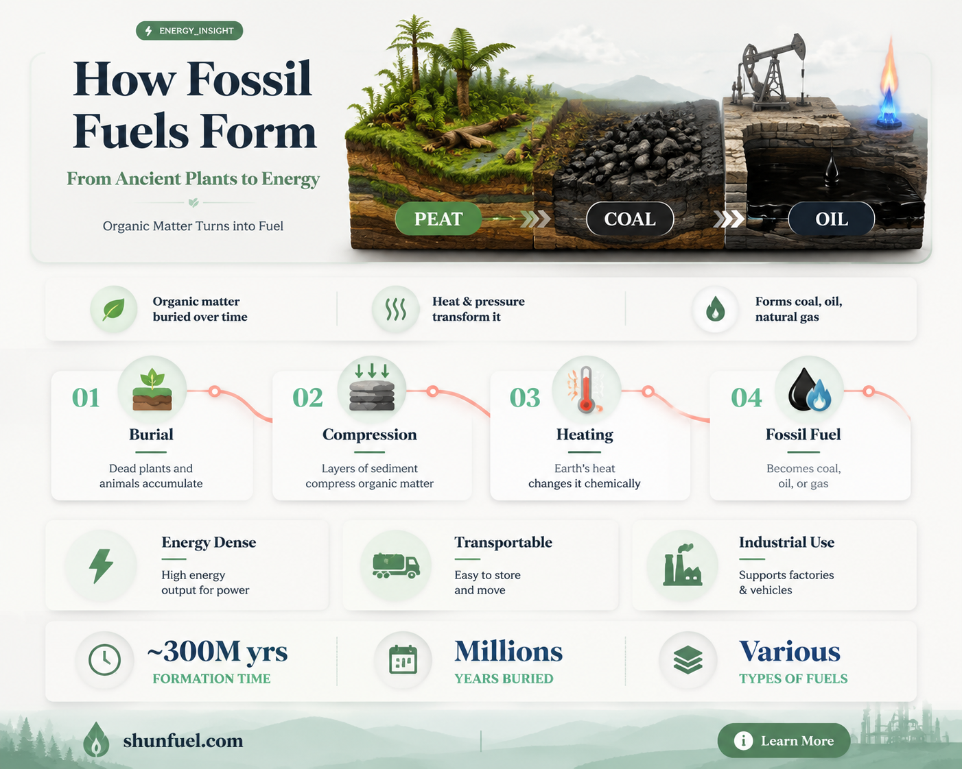 are fossil fuels formed from dead plants and animals