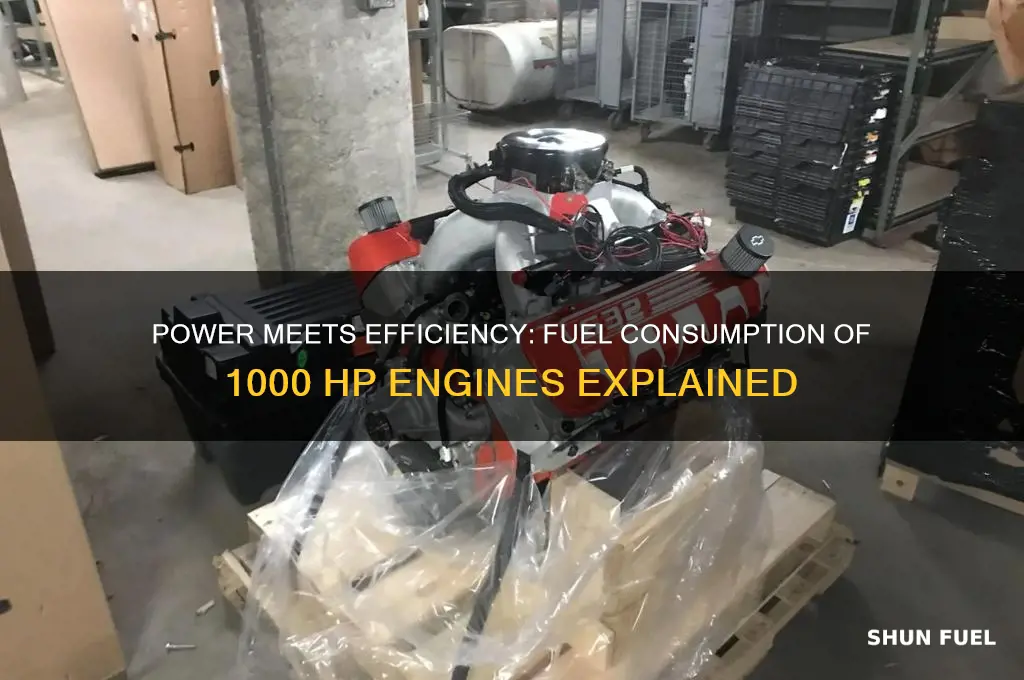 how fuel does a 1000 horsepower engine use