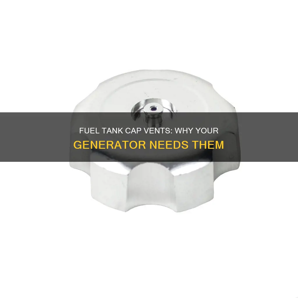 how fuel tank cap vents in generator
