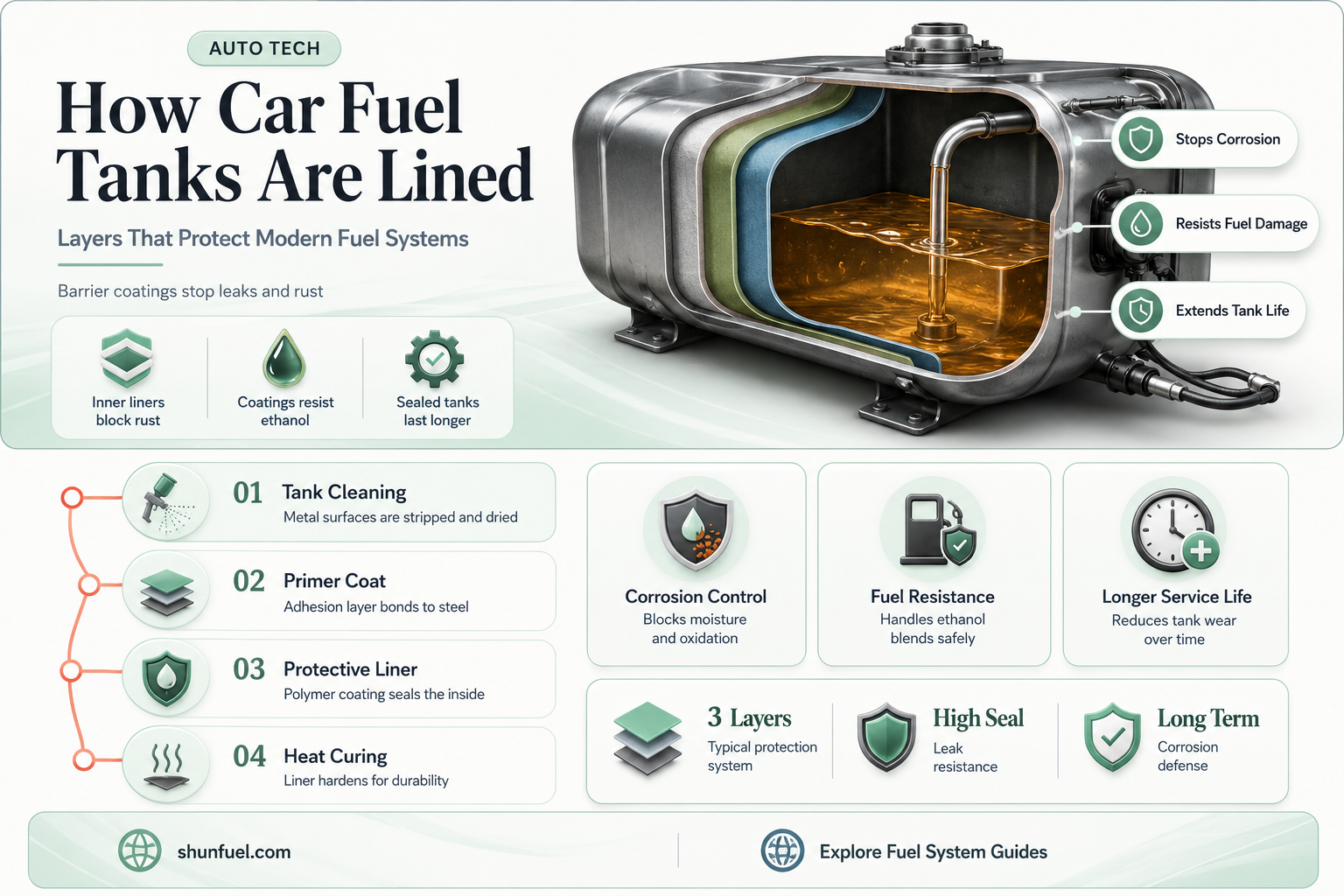 are fuel tanks in cars lined