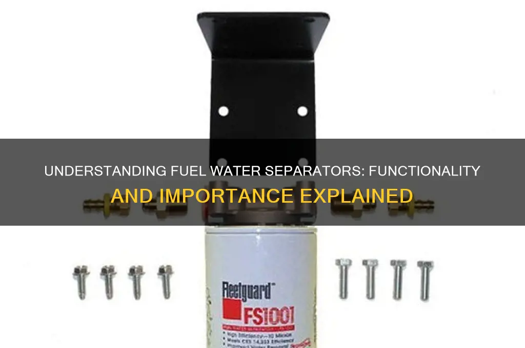 how fuel water separator works