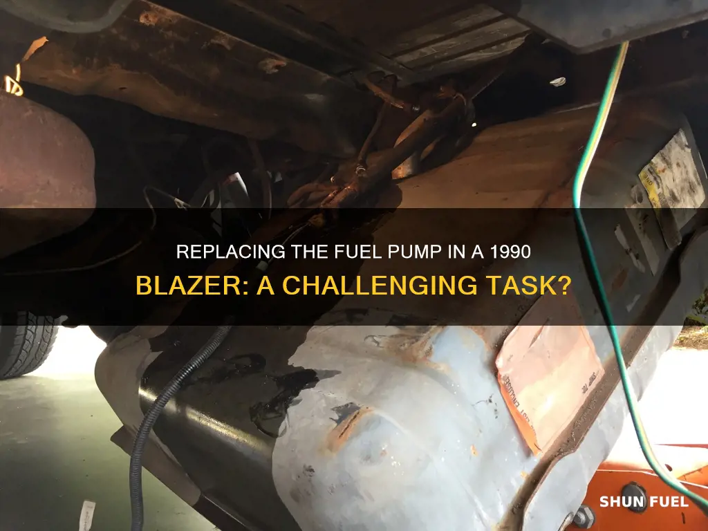 how hard to replace fuel pump on 1990 blazer