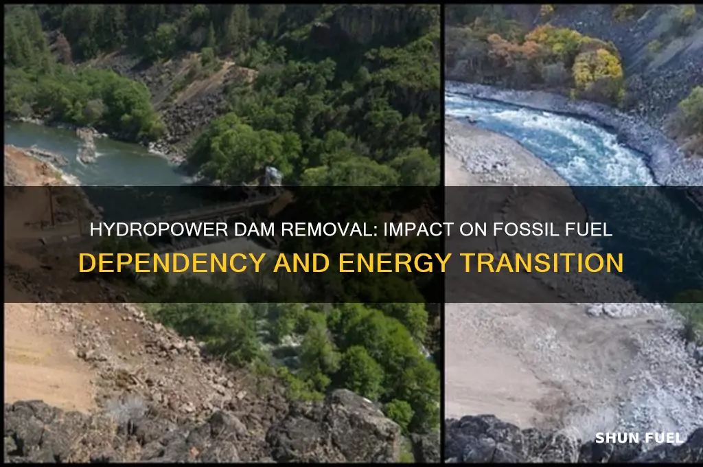 how has hydropower dam removal affected fossil fuel uses