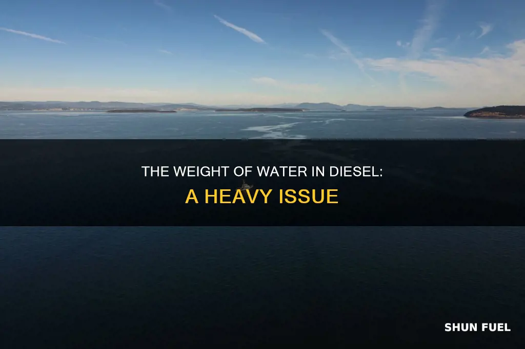 how heavy is water in diesel fuel