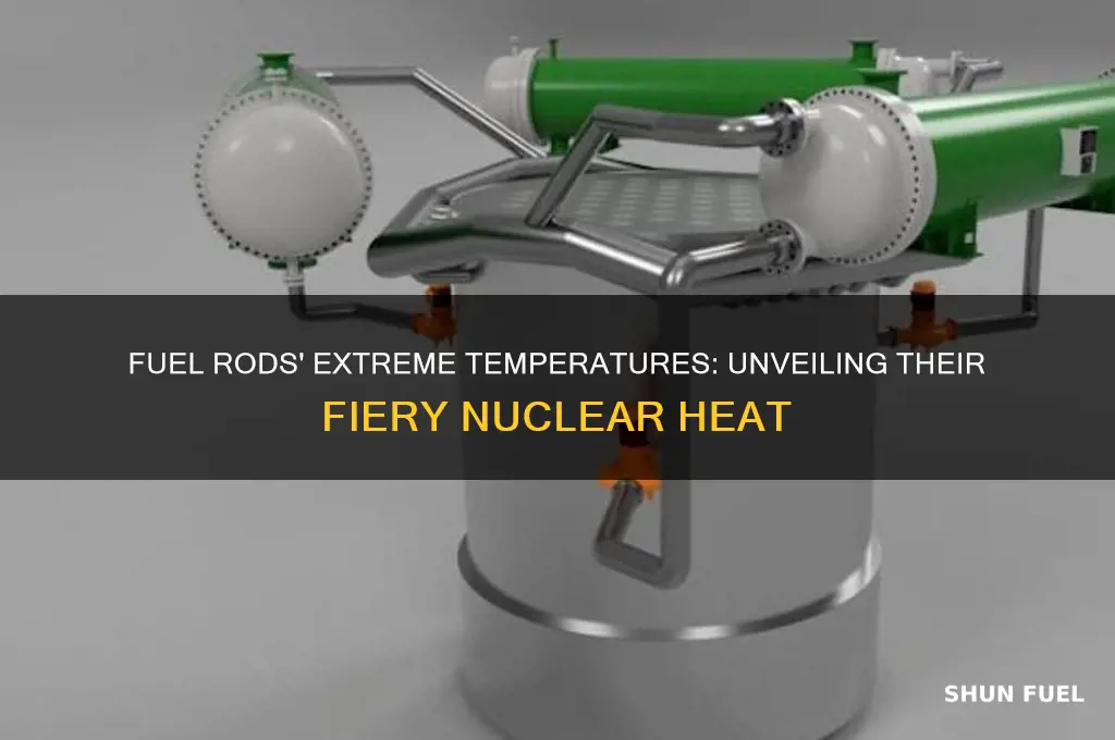 how hot are fuel rods
