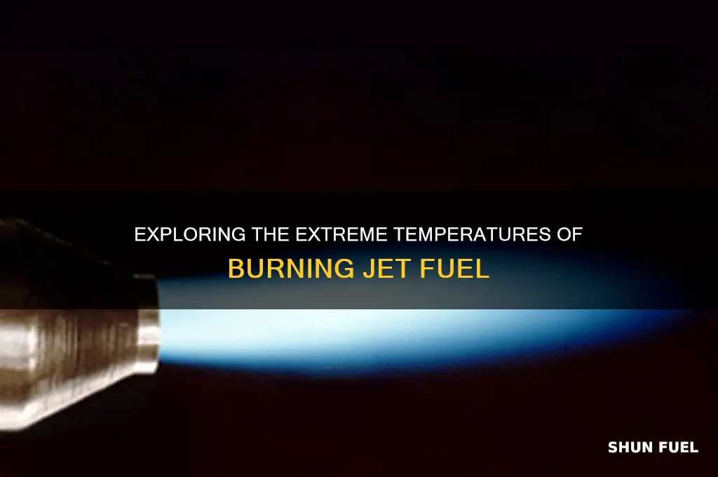 how hot can burning jet fuel get