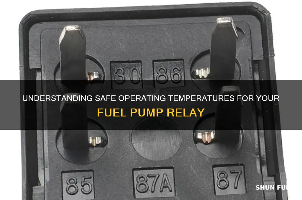 how hot should a fuel pump relay get