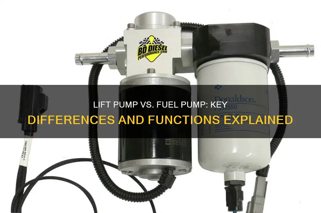 how is a lift pump different from a fuel pump