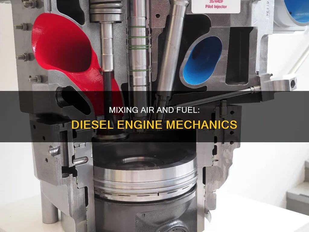 how is air and fuel mixed in a diesel engine