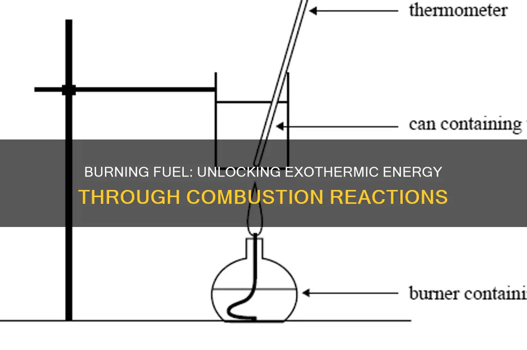 how is burning fuel exothermic