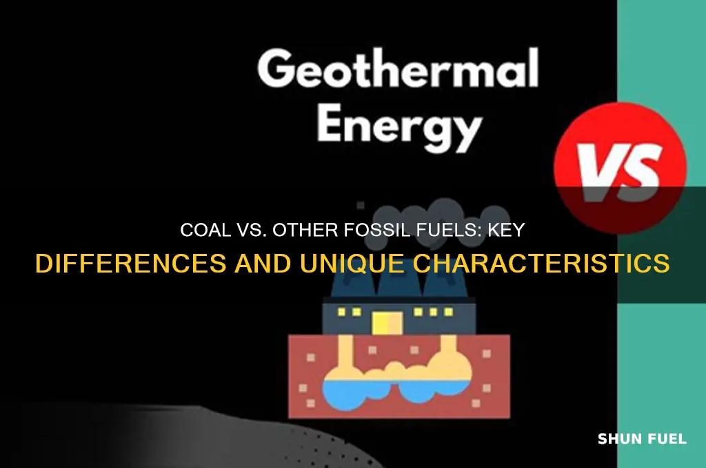 how is coal different from other fossil fuels