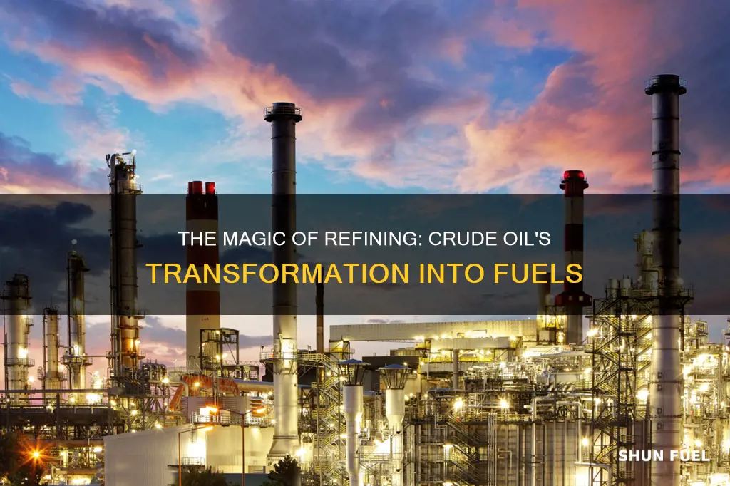 how is crude oil changed into different fuels