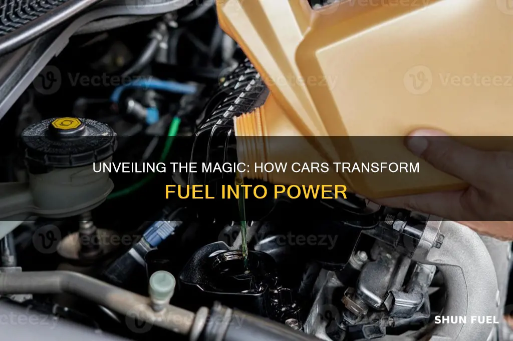 how is fuel converted into energy in a car