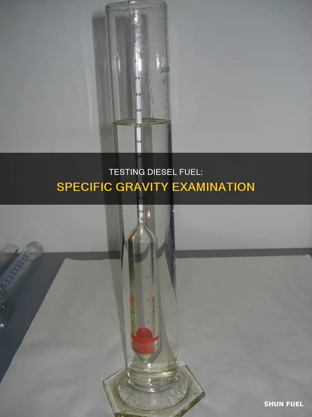 how is the specific gravity of diesel fuel tested