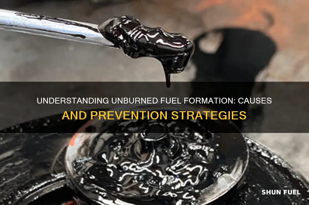 how is unburned fuel formed