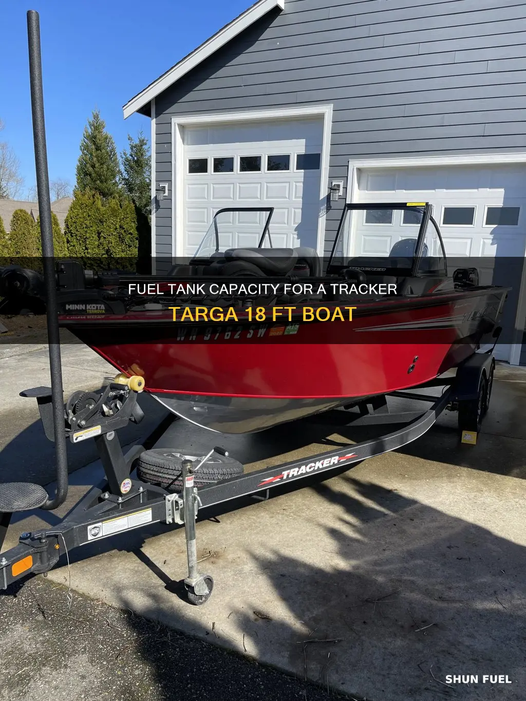 how large of fuel tank in tracker targa 18 ft