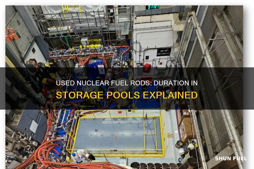 how long are used nuclear fuel rods kept in pools