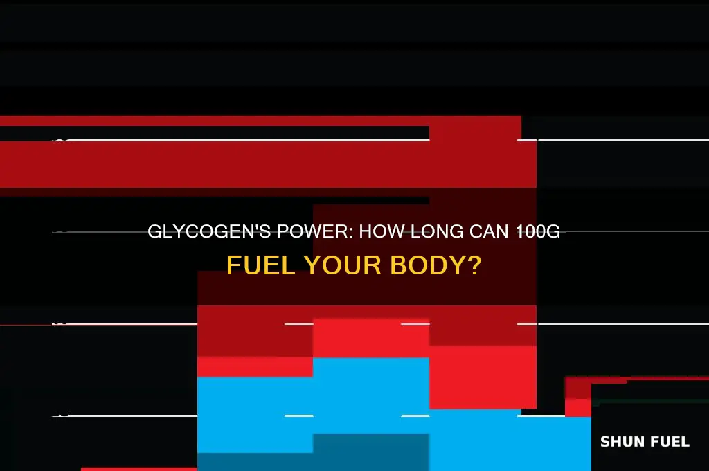 how long can 100g of glycogen fuel the body