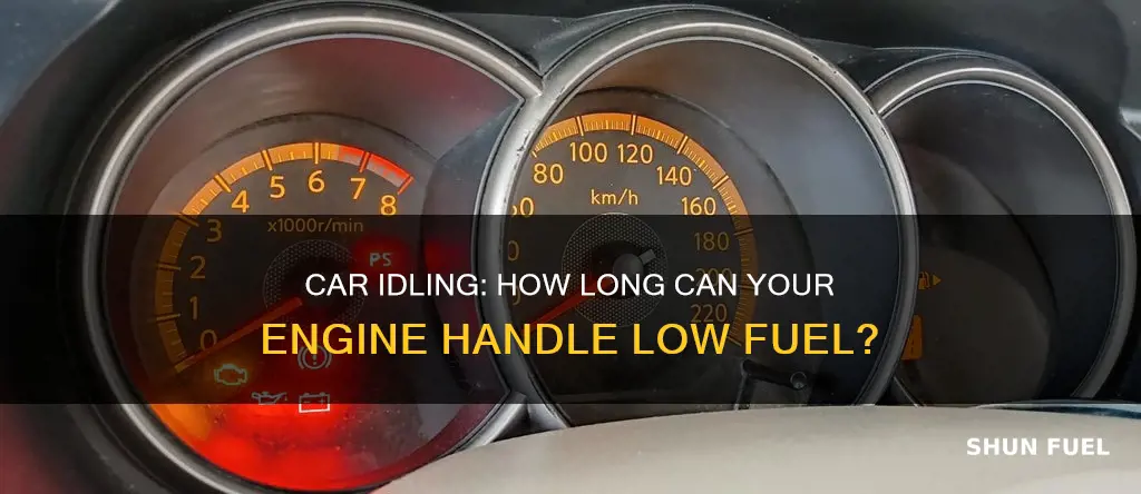 how long can a car idle on low fuel