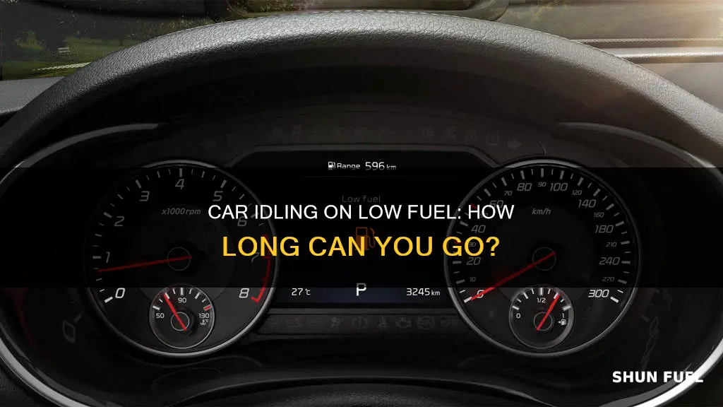how long can a car idle on low fuel