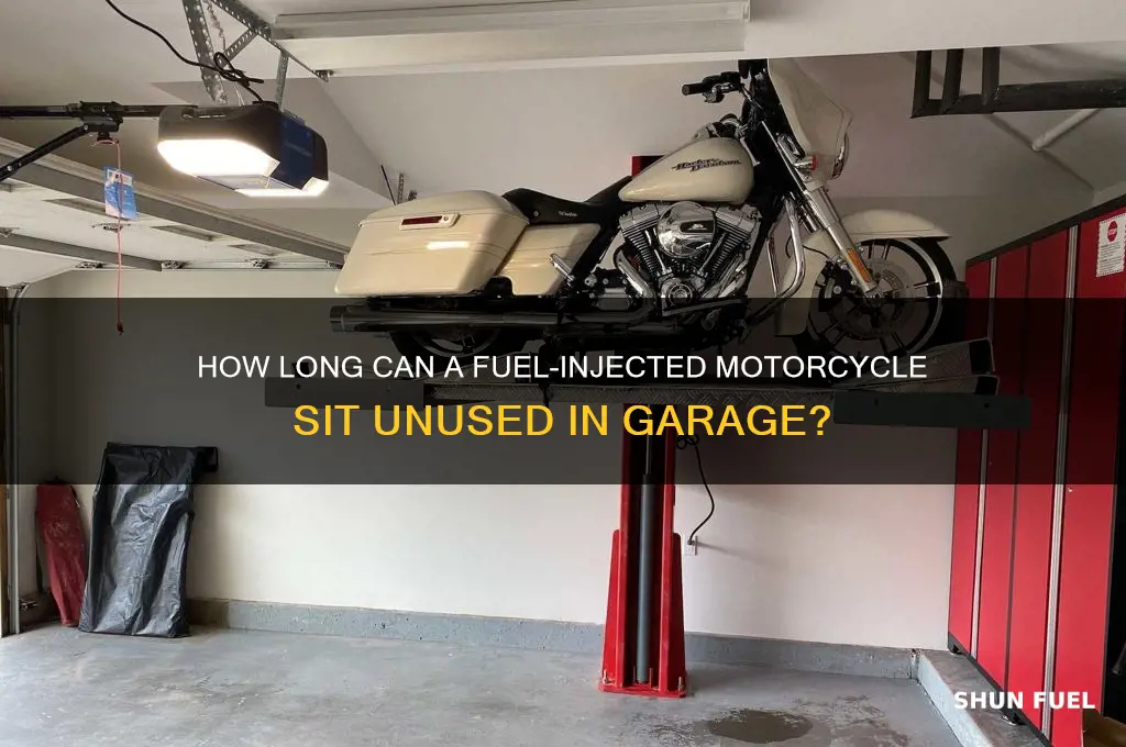 how long can a fuel injected motorcyle sit i garage