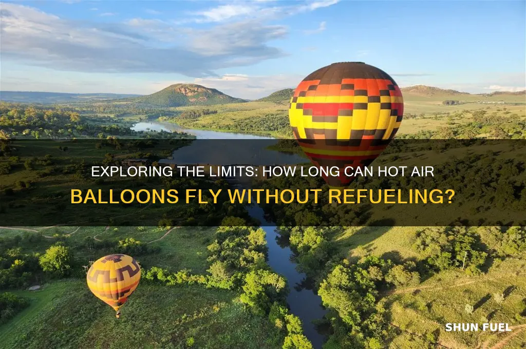 how long can hot air ballooons go without fuel