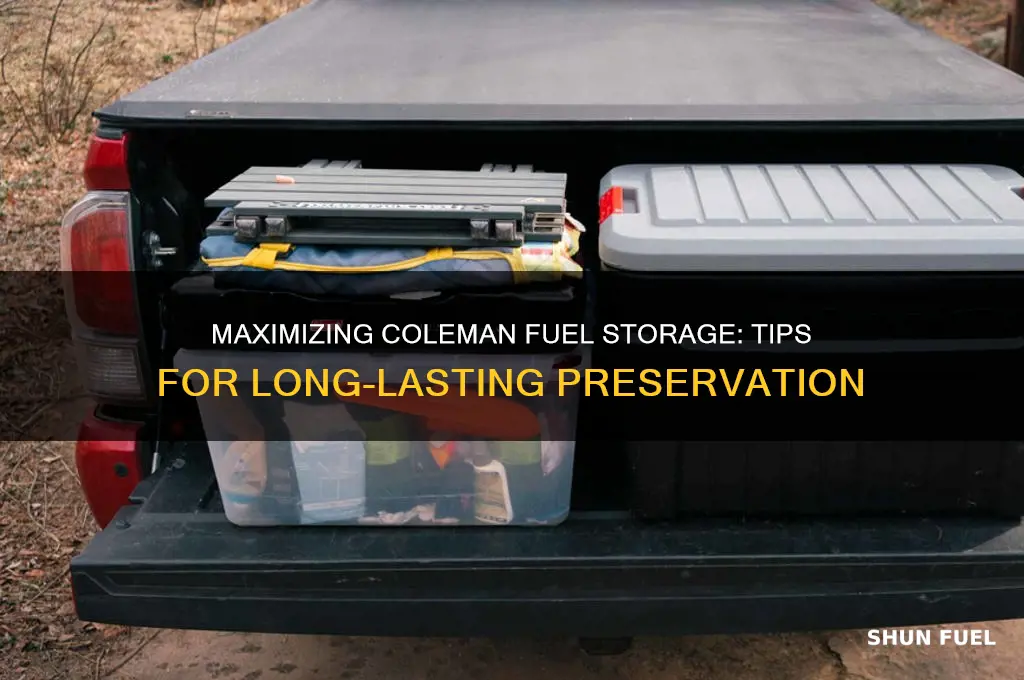 how long can you store coleman fuel