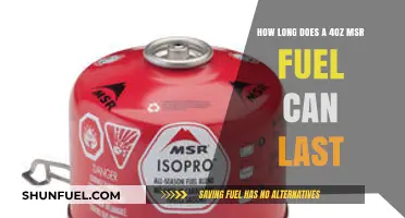 MSR Fuel Can Efficiency: How Long Does 4oz Last?