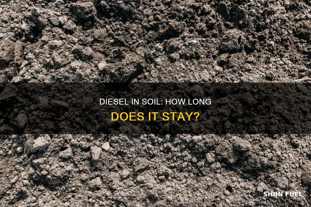 how long does diesel fuel stay in soil