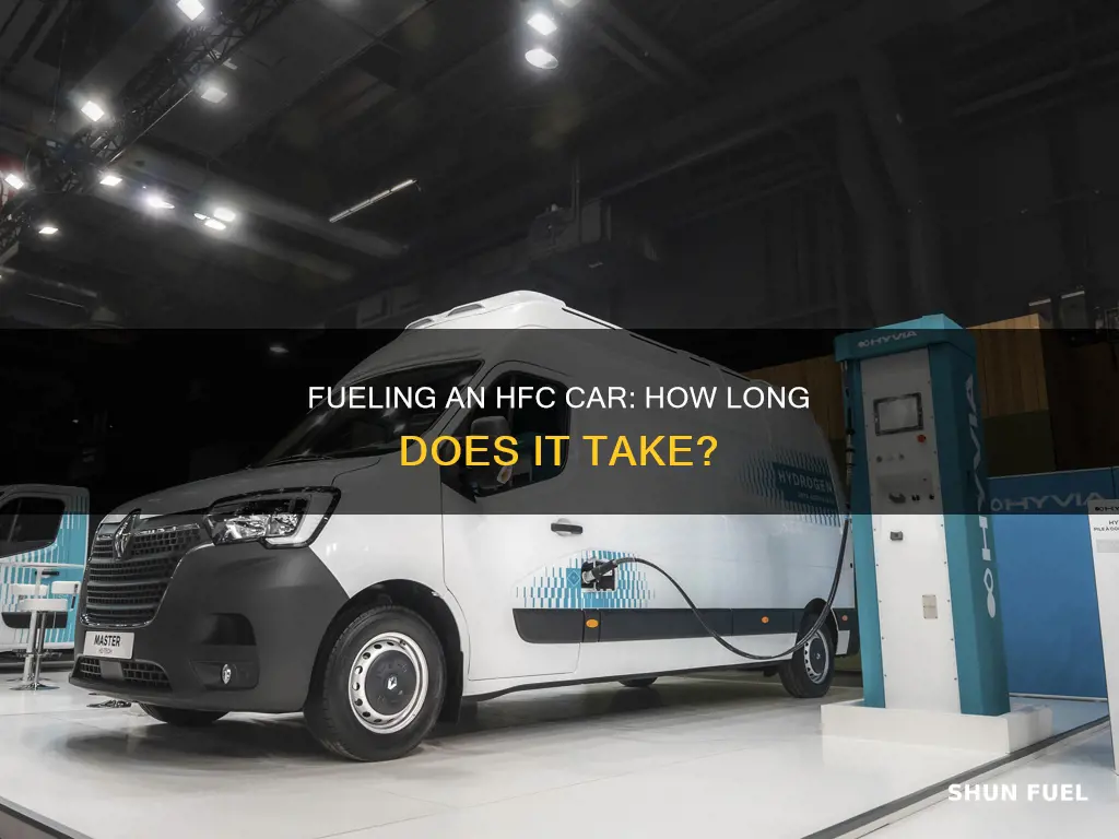 how long does it take to fuel an hfc car